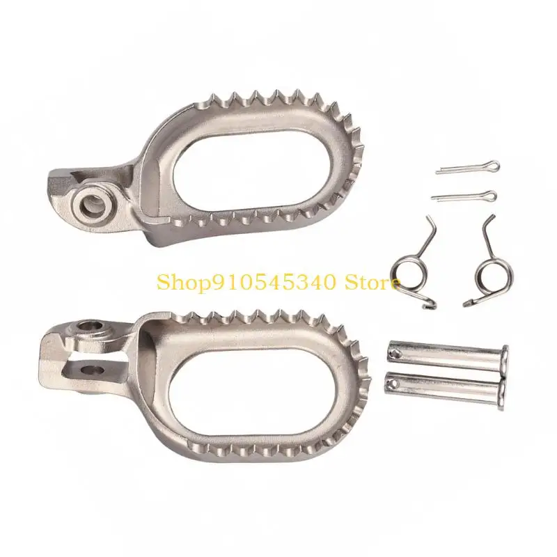 U2JA Motorcycle Foot Peg Set Serrated Step Edge Metal Replacement Pair with Hardware for EXC EXCF XCW XCF SXF FE FE Trail