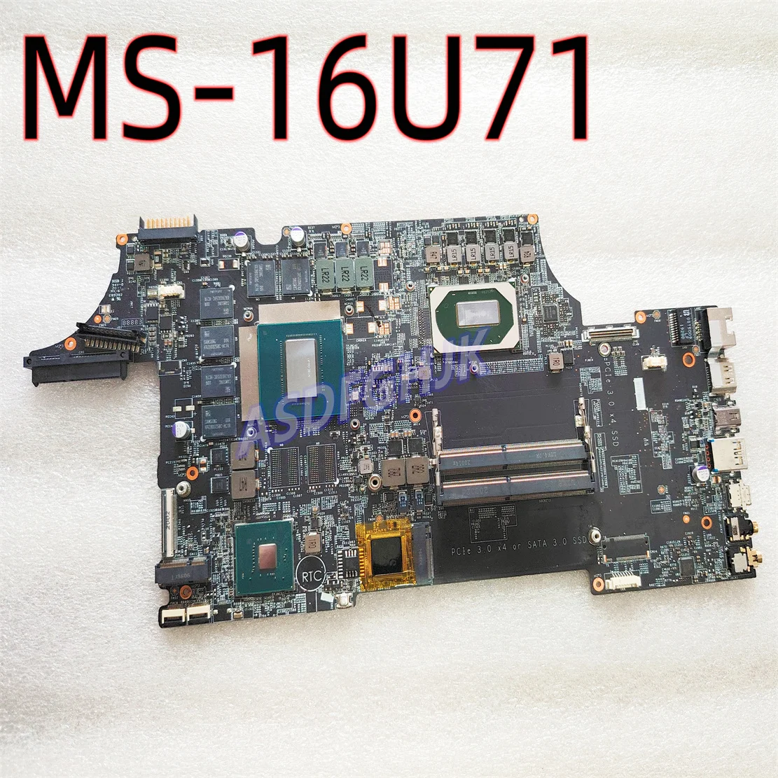 MS-16U71 VER 1.0 LAPTOP MOTHERBOARD FOR MSI GL63 GL73 MS-17E8 MAINBORAD WITH I5-10500H CPU AND GTX1660M TEST OK