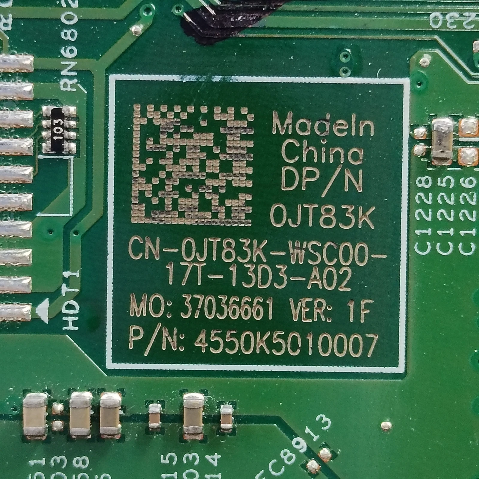 สําหรับ Dell G5 5505 แล็ปท็อป R7-4800H 6GB RX5600M 0JT83K Mainboard 19802-1