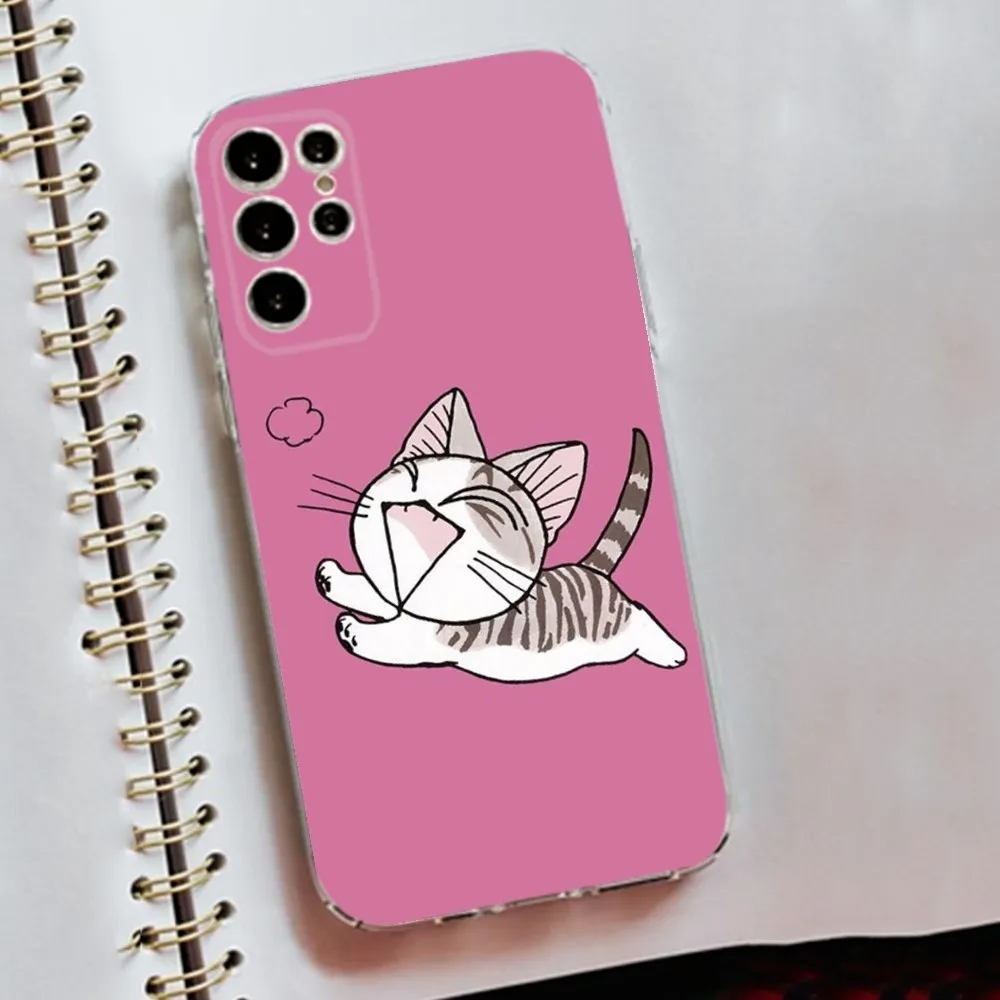 C-Chi Cat S-Sweet Home Phone Case Silicone Case For Samsung S30,S23,S21,S22,S20 Ultra,S20 FE lite,S10,S9,S8 PIus Cover Clear