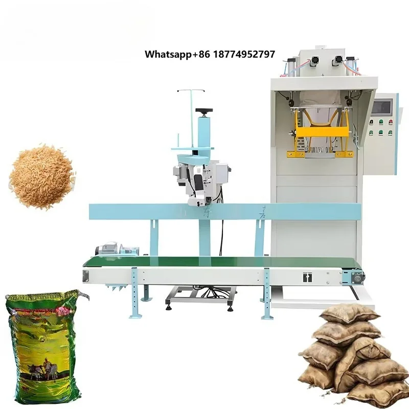 Semi Automatic Bag Filling Machine | Granule Open Mouth Bagging Machine  | Powder Rice Feed Fertilizer Packaging Equipment Line