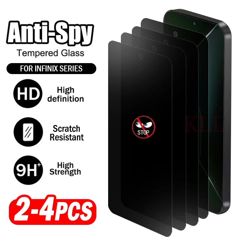 

2-4pcs Privacy Protective Tempered Glass For Infinix GT 30 20 10 Pro Note 30 40 50 Pro+ 50x 40x 30 VIP Anti Spy Screen Protector