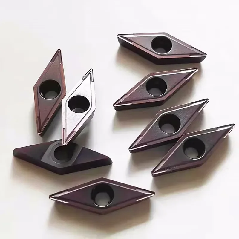 Original Turning Tools Inspected VCMT160404 VP15TF VCMT160408 UC5115 US735 NX2525 AP25N Lathe Carbide Inserts CNC Cutting