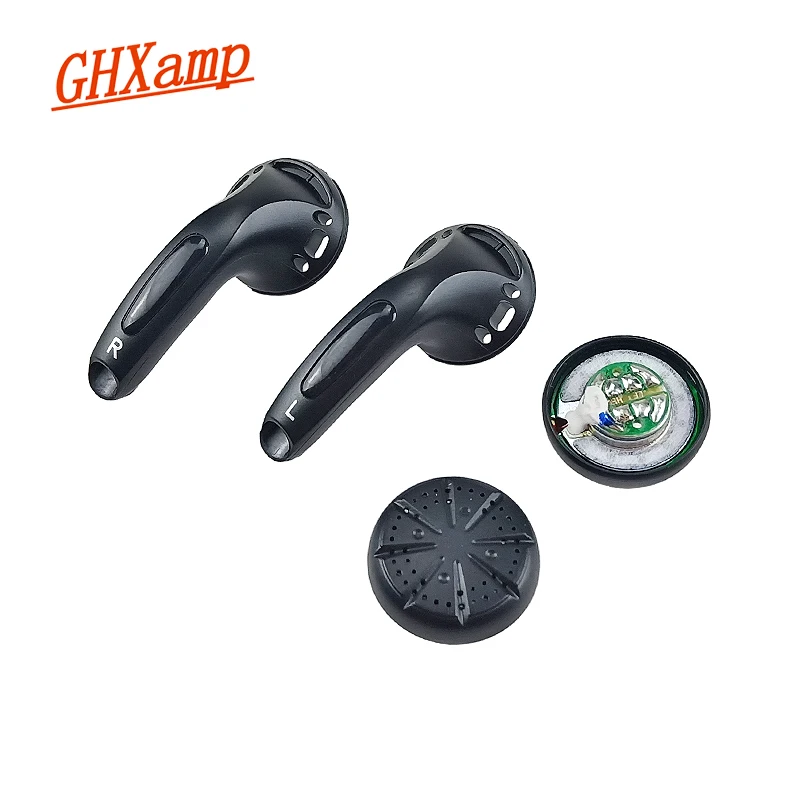 GHXAMP 15.4MM Unit Black Earphone Horn Flat Head Bass Composite Film MX500 Case HIFI 18ohm 114DB