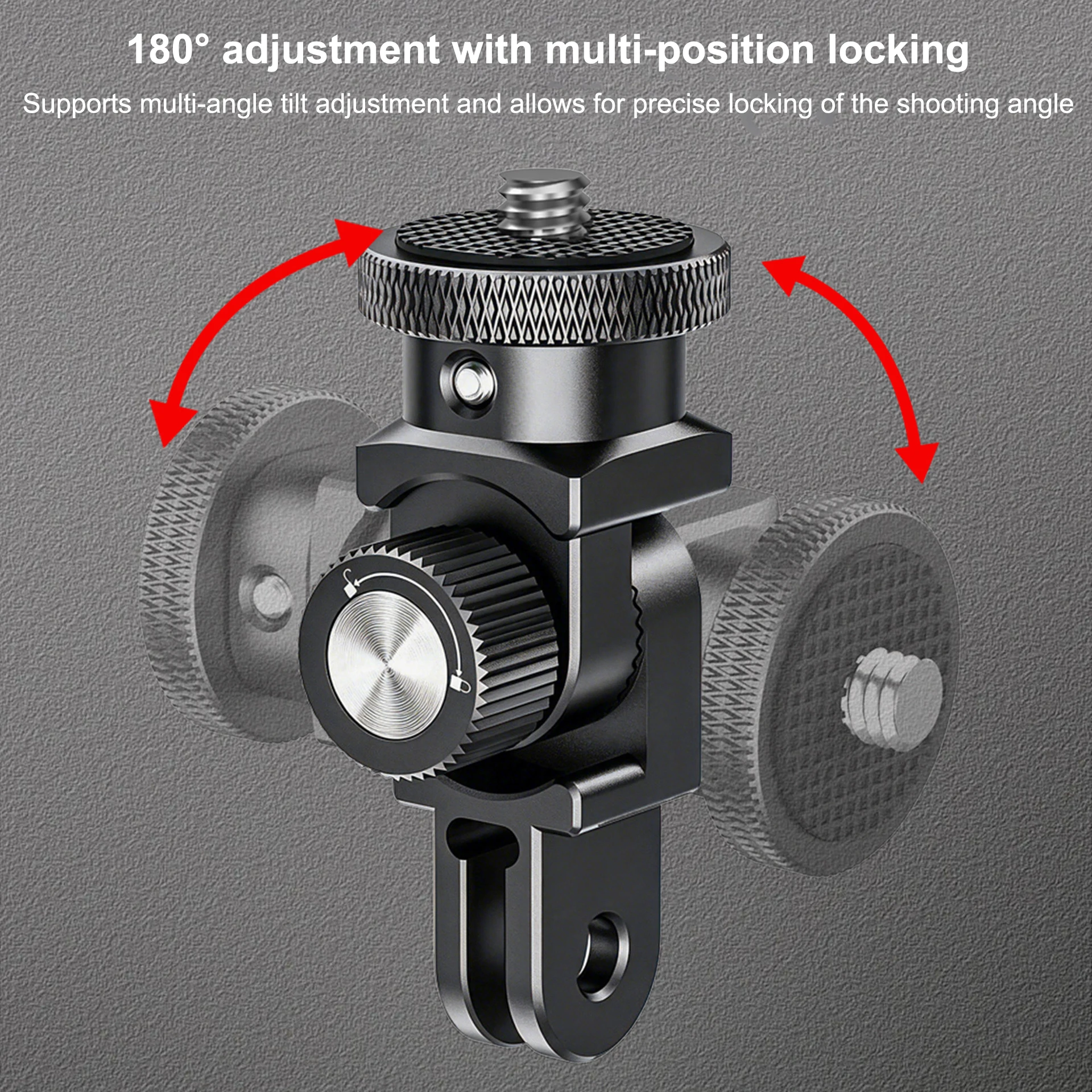 

Universal 1/4 20 Thread Adapter for Action Camera for Insta360 X5 180 Rotation Multi Angle Locking Quick Release Mount