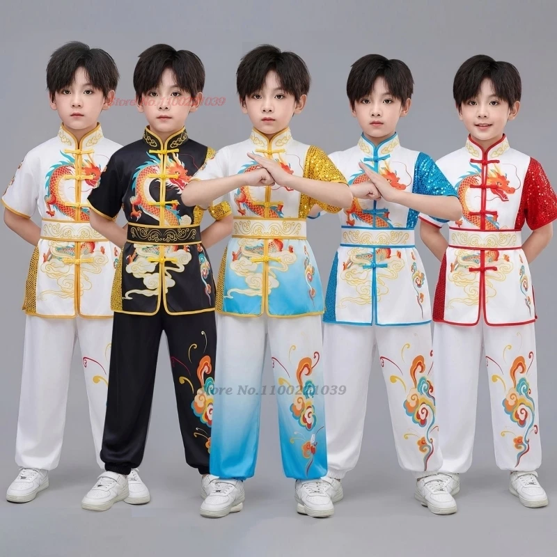2026-traditional-chinese-wushu-kung-fu-set-sequin-dragon-print-shaolin-uniform-retro-kungfu-training-exercise-stage-performance