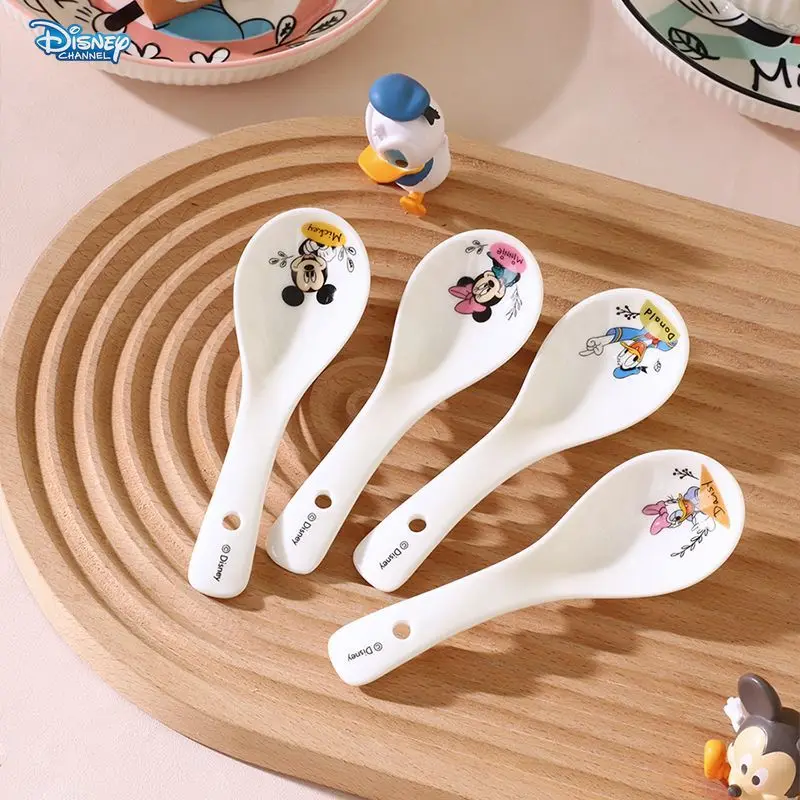 

Disney Mickey Mouse Mickey Minnie children spoon rice spoon Donald Duck eating cartoon ceramic cartoon spoon kitchen household