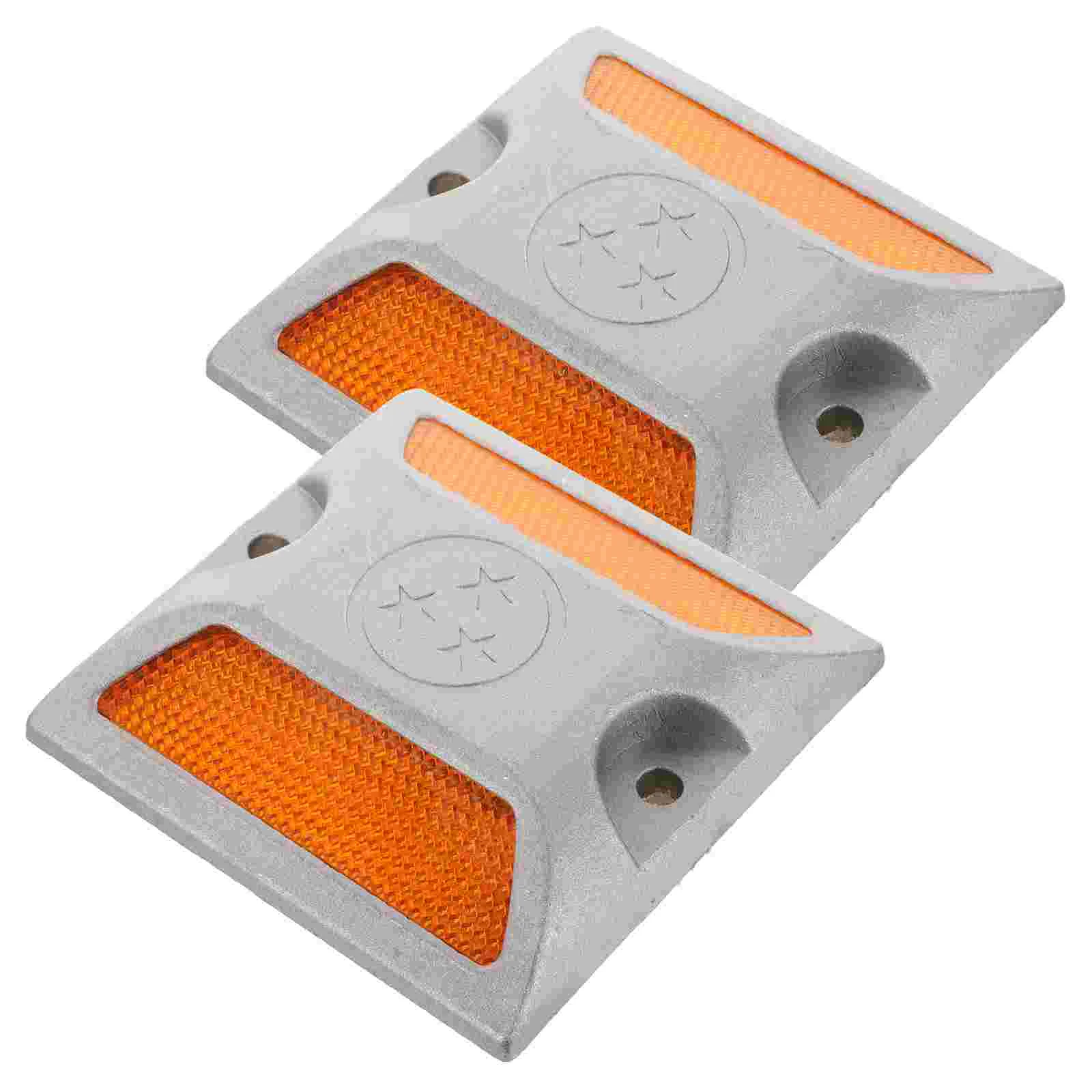 2 Pcs Road Spike Reflective Mark An Fittings Markers Reflectors for Garden Driveway Roadside