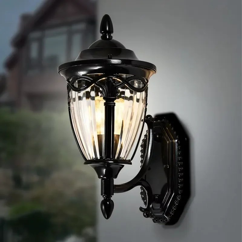 Vintage Aluminum Wall Lamp Traditional Outdoor Lighting Fixture for Porch Balcony Garden Patio Decor Classic Exterior Sconce