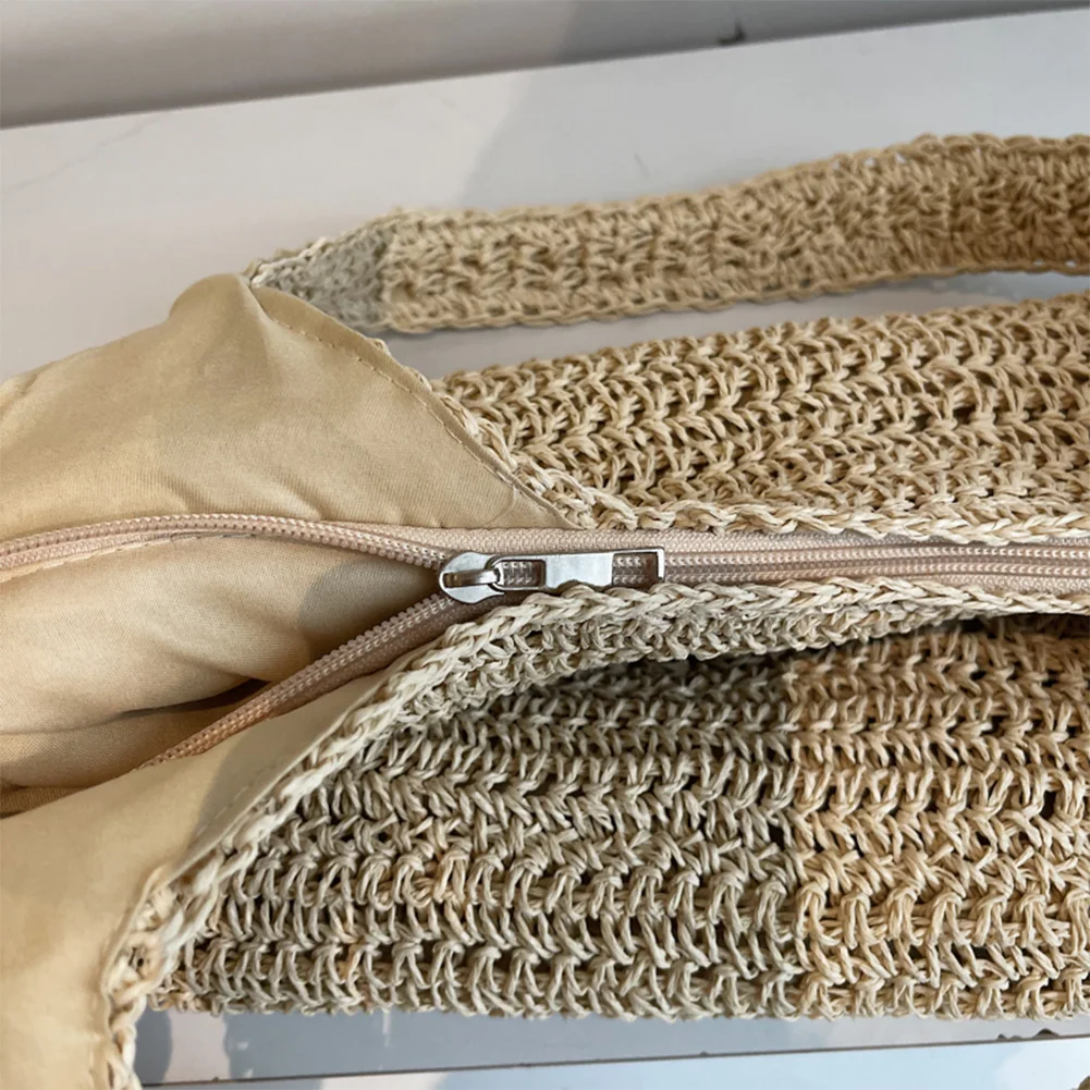 

Большая соломенная пляжная сумка, летняя сумка на плечо, тканая большая сумка, сумка-хобо для женщин, путешествия, отпуск