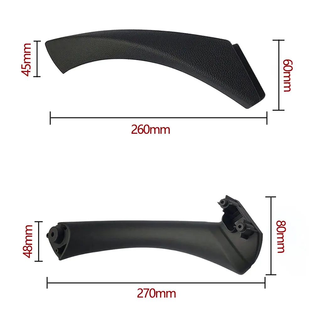 Car Black Left Right Passenger Inner Handle Interior Door Panel Pull Trim Cover For BMW 3 Series E90 E91 316 318 320 325 328i