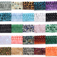 Natural Stone Beads Lava Tiger Eye Amazonite Turquoises Jaspers Agates Beads For Jewelry Making DIY Bracelet Necklace 4 6 8 10MM