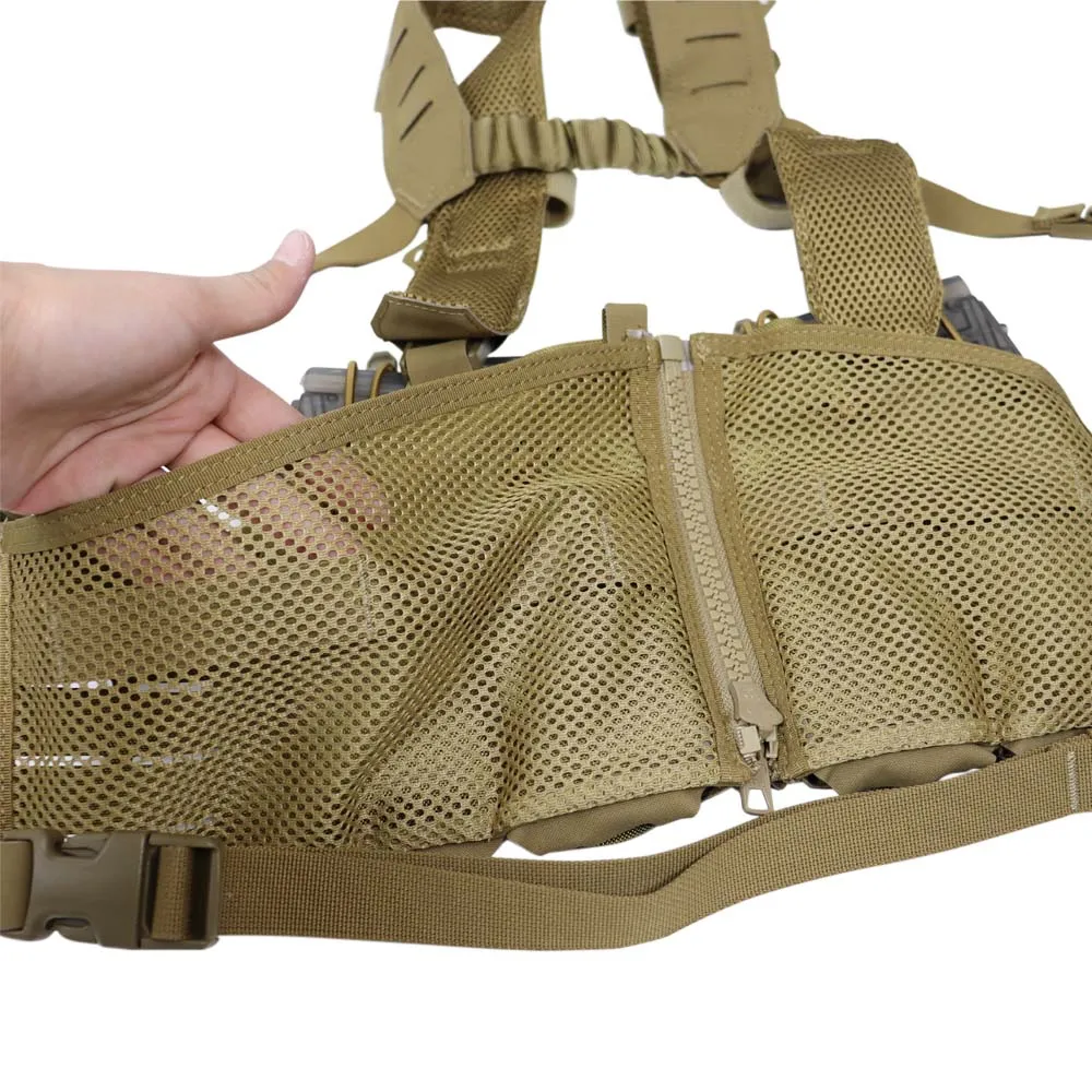 شماعة الصدر التكتيكية خفيفة الوزن SF وصلة سحاب تثبيت مجموعات مختلفة مع حزام h مع حقيبة مجلة مولي 556 #4