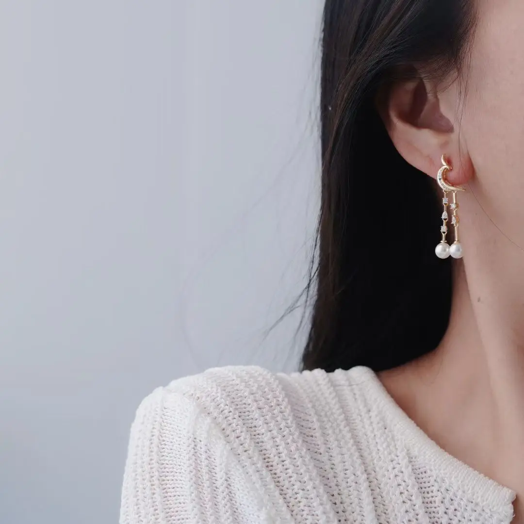 S925 Sterling Silver Earrings Base Findings Mountings Jewelry Mounts Fittings Accessories for 6-7mm Pearls 3 pairs/lot