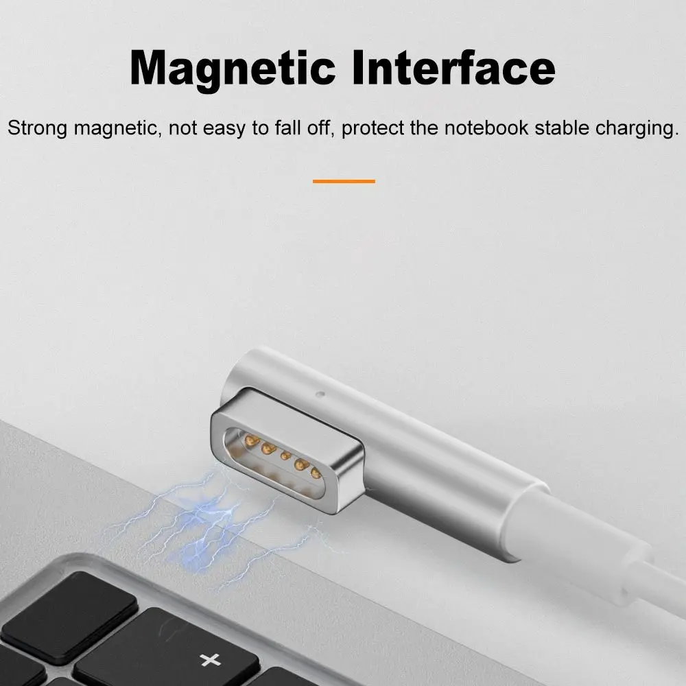 Magnetische PD-oplaadkabel Indicatielampje 1,8 m USB Type-C naar Magsaf 1 2 zinklegering 100 W oplaadsnoer voor Macbook Air Pro