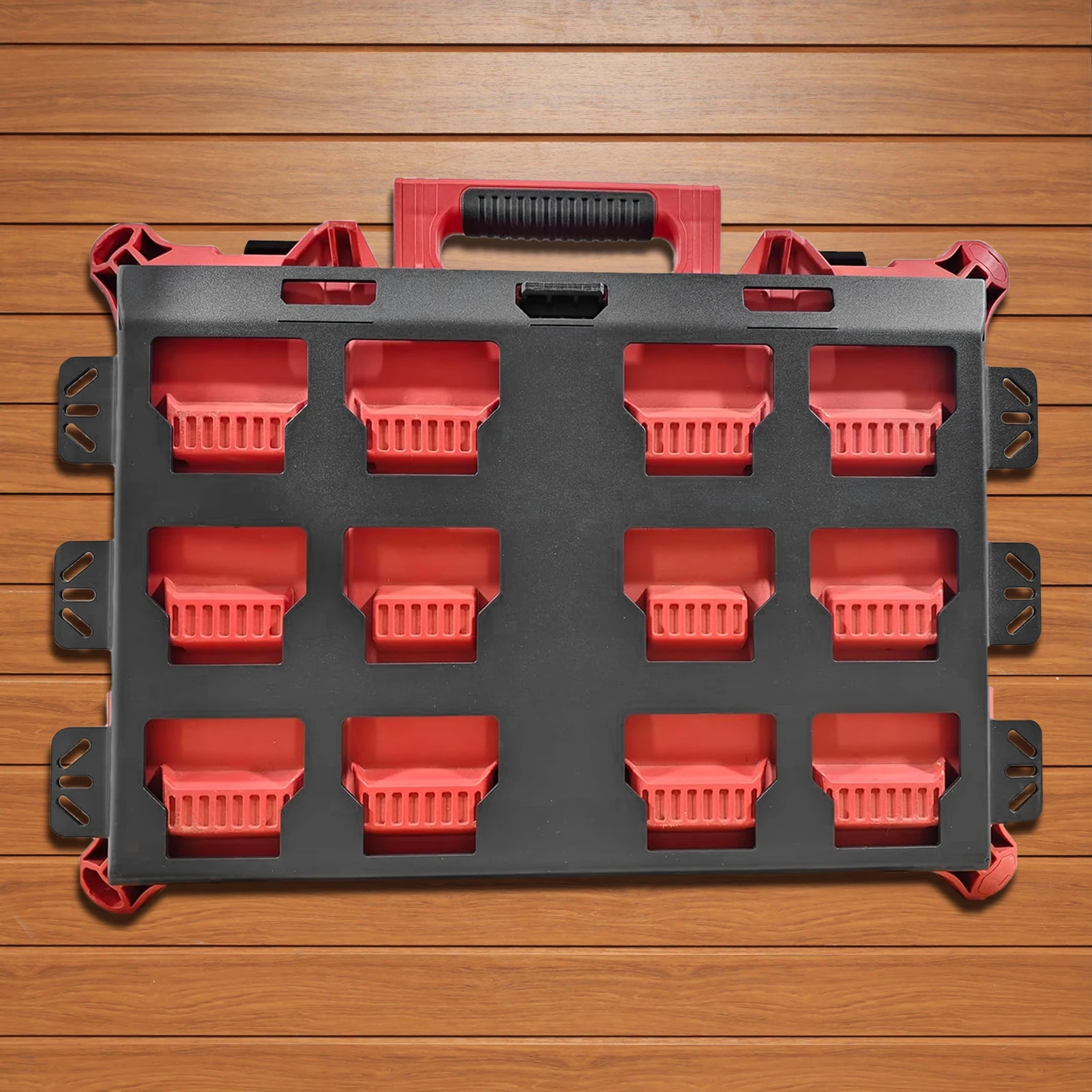 Heavy Duty Tool Box Bracket Mounting Plates Compatible with Milwaukee Packout Toolbox 100 Lbs Metal Full Plates for Tool Storage