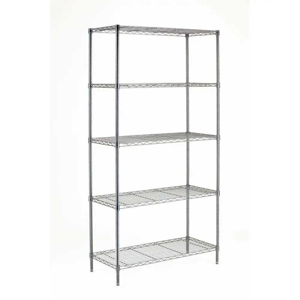 5-Tier Chrome Wire Storage Shelf Unit 72