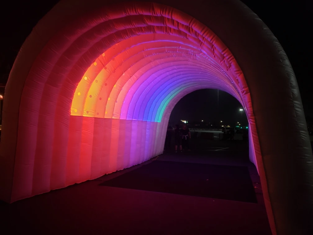 2026 Colorful Lighting Inflatable Tunnel Entrance Tent for Outdoor Event Promotionpromote sales