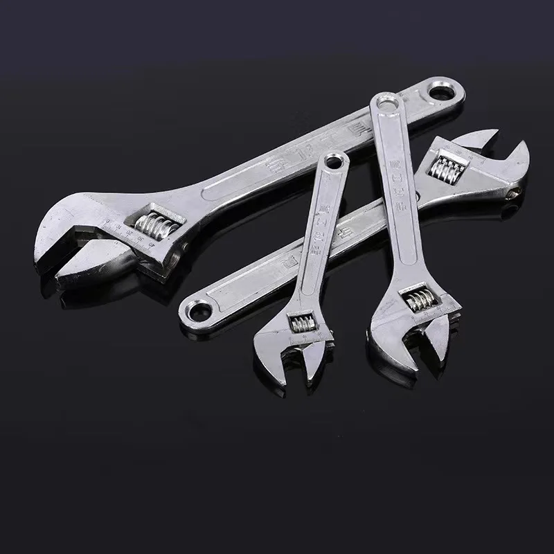 Pure steel forging adjustable wrench 8 