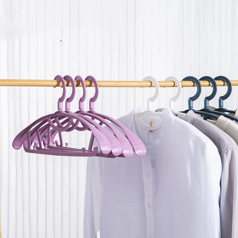 10pcs Traceless clothes hanger, clothes hanging rack, clothes drying rack, household clothes support, plastic coat rack