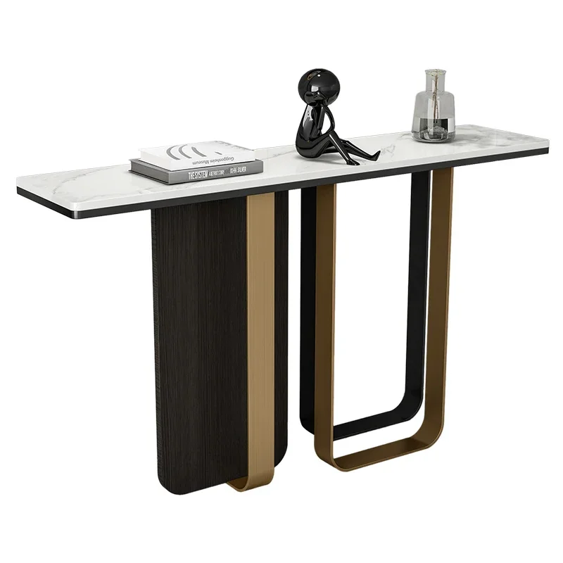 Luxury Metal Slate Door Dining Table Console