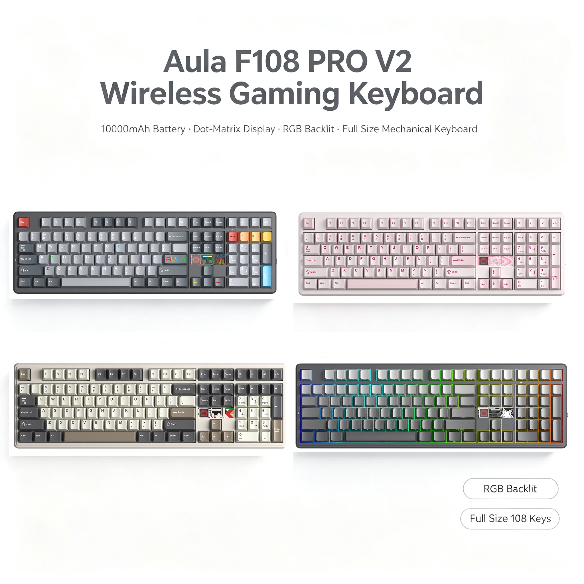 Esports Essential Gaming Pc - AULA F108 Pro V2 – механическая