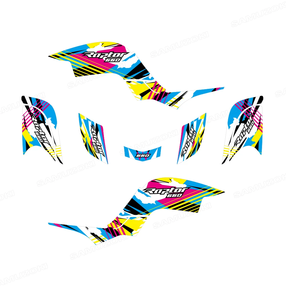 

ATV full-cover decorative pattern sticker set suitable for 2001-2005 Yamaha Raptor 660 YFM660 YFM 660 off-road vehicles