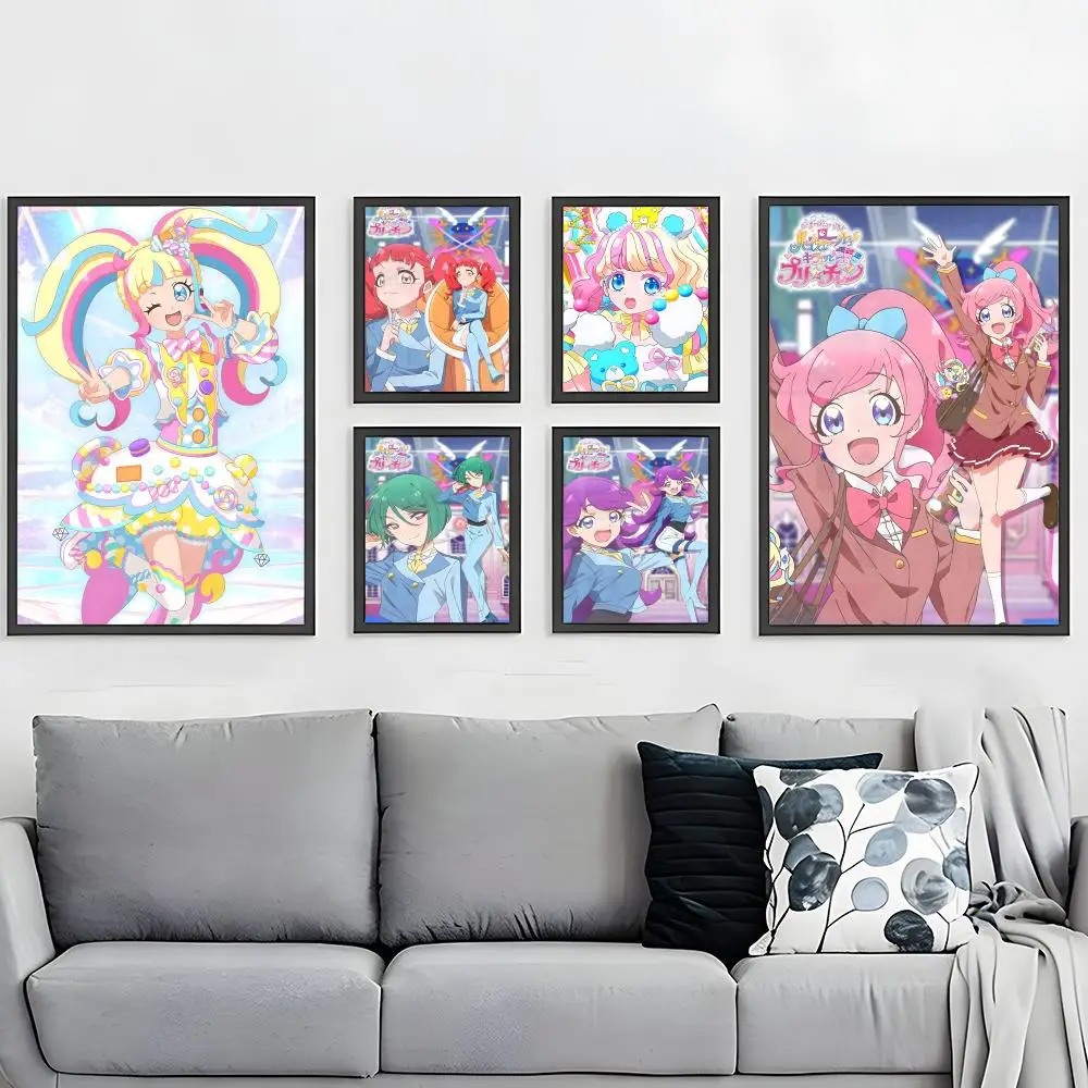 idol anime Kiratto Pri Chan Poster HD Waterproof Self-Adhesive Wall Art – Multi-Scene Use, Top Gift Pick