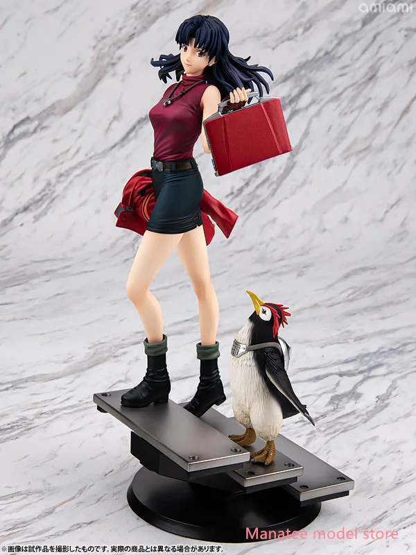 MegaHouse Original Rebuild of Evangelion Misato Katsuragi & Penpen 25cm PVC Action Figure Anime Model Toys Collection Doll Gift