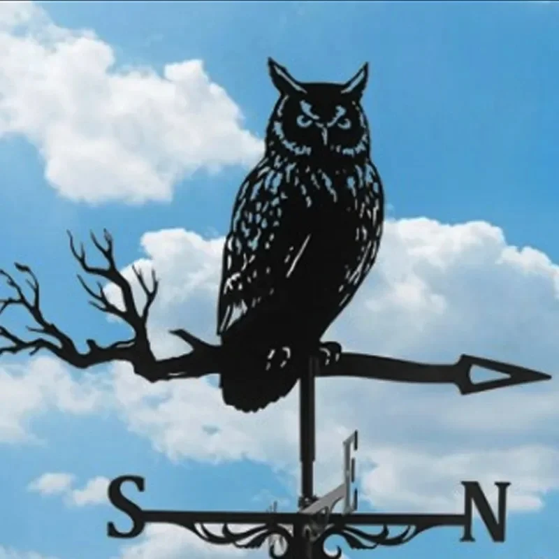 Retro Wind Vane Witch Shape Garden Courtyard Decoration - Multi-style Stake Wind Direction Indicator for Outdoor Use