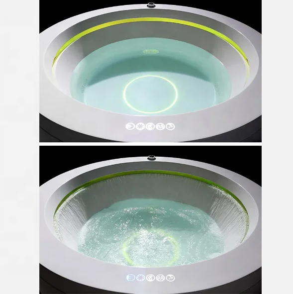 Round 2 Spa Whirlpool Spa Bathtubs Yacuzzi 360 Degree Full Waterfall PVC Wave Pool Jacuzzier Bathtub Sexy Shower Girl