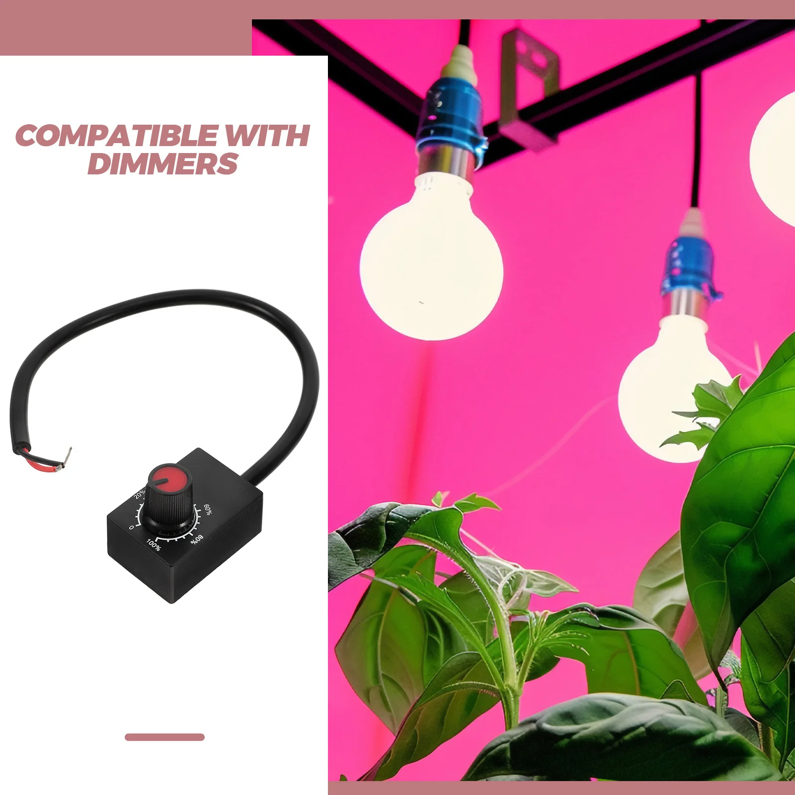 Mini manopola LED dimmer controller interruttore rotante scala di precisione per luci progressive da interno controllo dell'attenuazione della luce delle piante