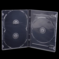 1 Pcs Square Transparent Bottom CD Box Empty Case PP Plastic Milky Capacity 3 Discs