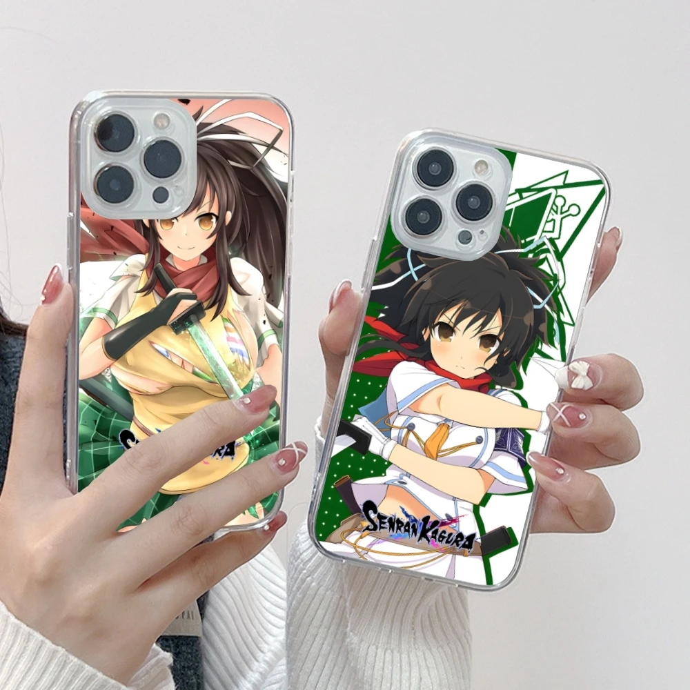 Senran Kagura Asuka Mobile Phone Case for iPhone 16 15 14 13 12 11 X XR XS 8 Pro Max Plus Mini Clear Transparent Cover Shell