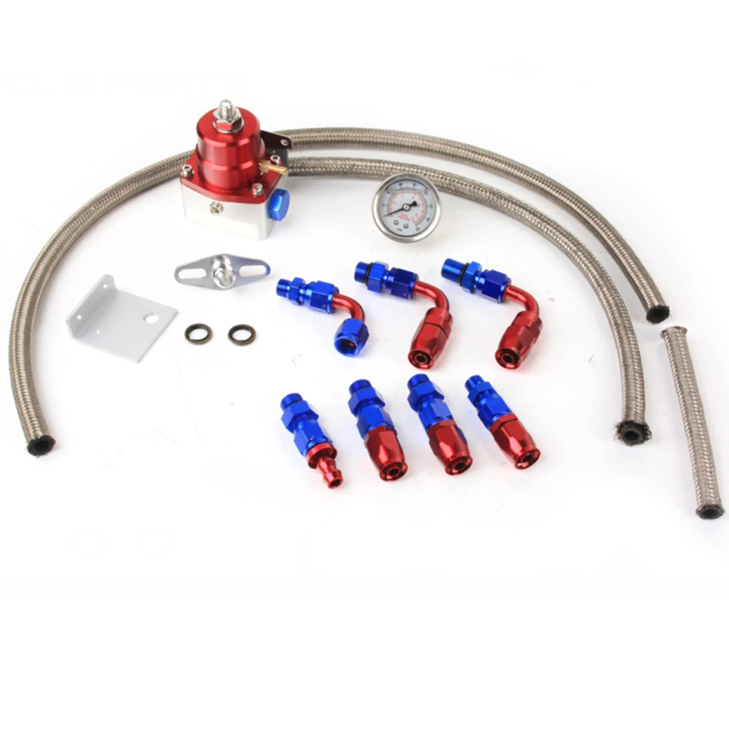 

Adjustable Pressure Regulator and Gauge Kit CIVIC DSM STI GTI Red