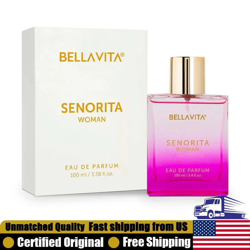

BellaVita Senorita Woman Eau de Parfum Spray 3.4 Oz Premium Arabian Perfumes Lasting Floral Fruity Pheromones Perfume for Women