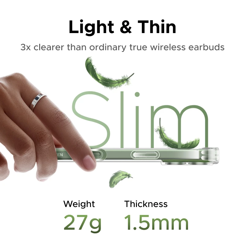 UGREEN ถุงลมนิรภัยสําหรับ iPhone 17 16 15 Pro Max Clear Case โปร่งใสสําหรับ iPhone 16 Pro 17 Air ป้องกันกรณีกันกระแทก