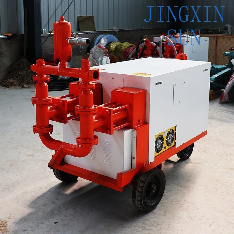 Double cylinder liquid grouting machine for site, slope support 11kw high pressure  pump, cement concrete