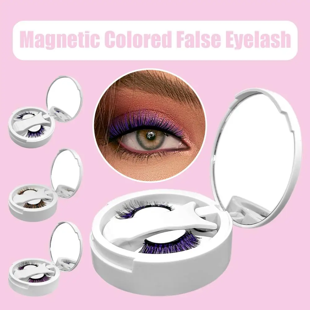 Pestañas postizas de Color de succión magnética, pestañas de guilo cómico, volumen Natural, No se necesita pegamento, reutilizables para fiesta diaria