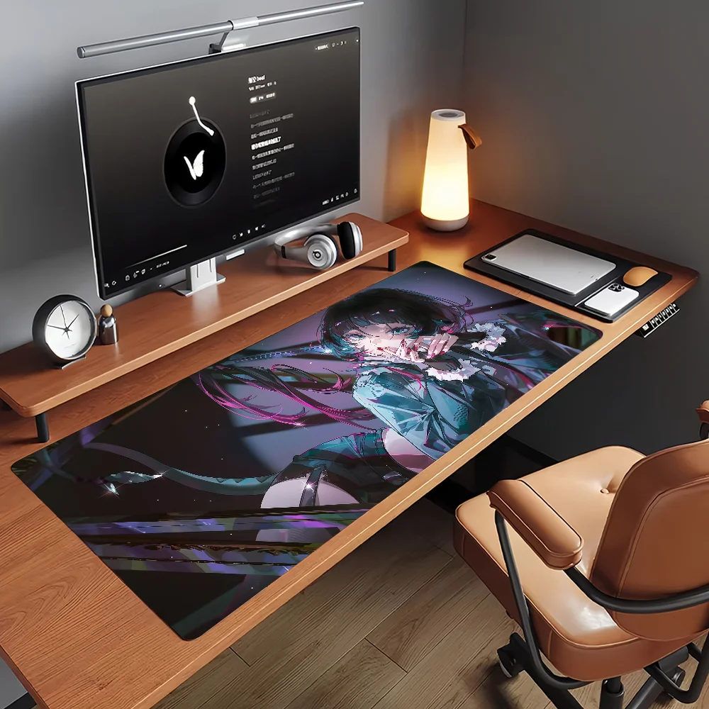Zenless Zone Zero Jane Doe Mouse Pad Non-slip Locking Edge DeskMat PC Laptop Accessories Rubber Office Keyboard Game 350x900x3mm