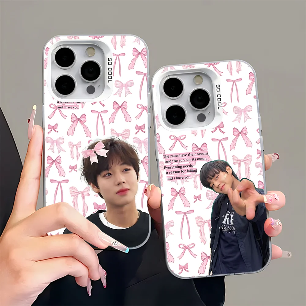 

Park Jihoon Yeon Si-eun Phone Case For iPhone 16,15,14,13,12,11,Pro,Max,Plus,Mini,XS,SE Anti Fall Gray Silver Matte Hard Bumper