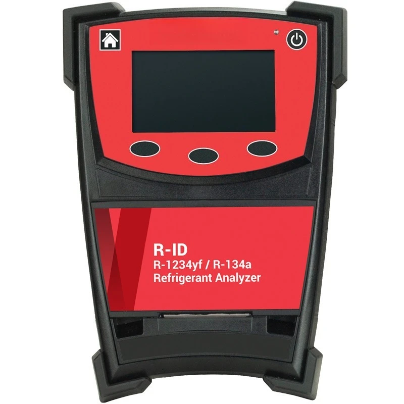 Refrigerant detector, automotive air conditioner refrigerant true and false discriminator
