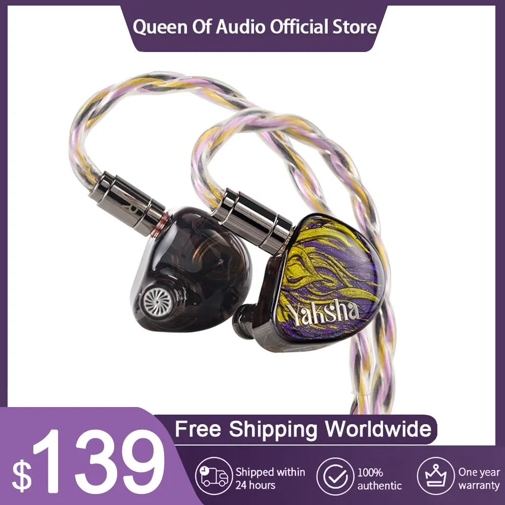 

Celest Yaksha Headphones 2DD+1BA+1MPD Hybrid Drivers In-ear Monitor Earphones With 6N OCC Silver+OCC Hybrid Cable Kinera IEMs