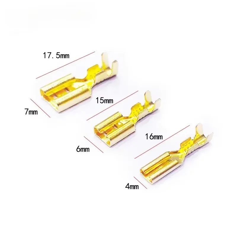 

200PCS/100Pairs 2.8mm 4.8mm 6.3mm Female Spade Crimp Terminals Electrical Sleeve Wire Wrap Connector for 22-16 AWG 0.5mm2-1.5mm2