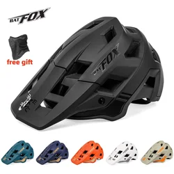 BATFOX-Capacete De Bicicleta De Montanha Para Homens, Capacetes De Bicicleta, Capacete De Ciclismo MTB