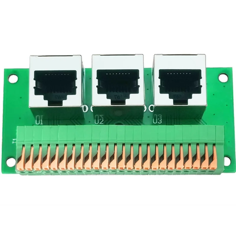 RJ45-Buchse Breakout-Board, lötfreie RJ45 auf 8-polige Schnellfederklemme, drei Möglichkeiten RJ45-Buchse mit Leiterplatte