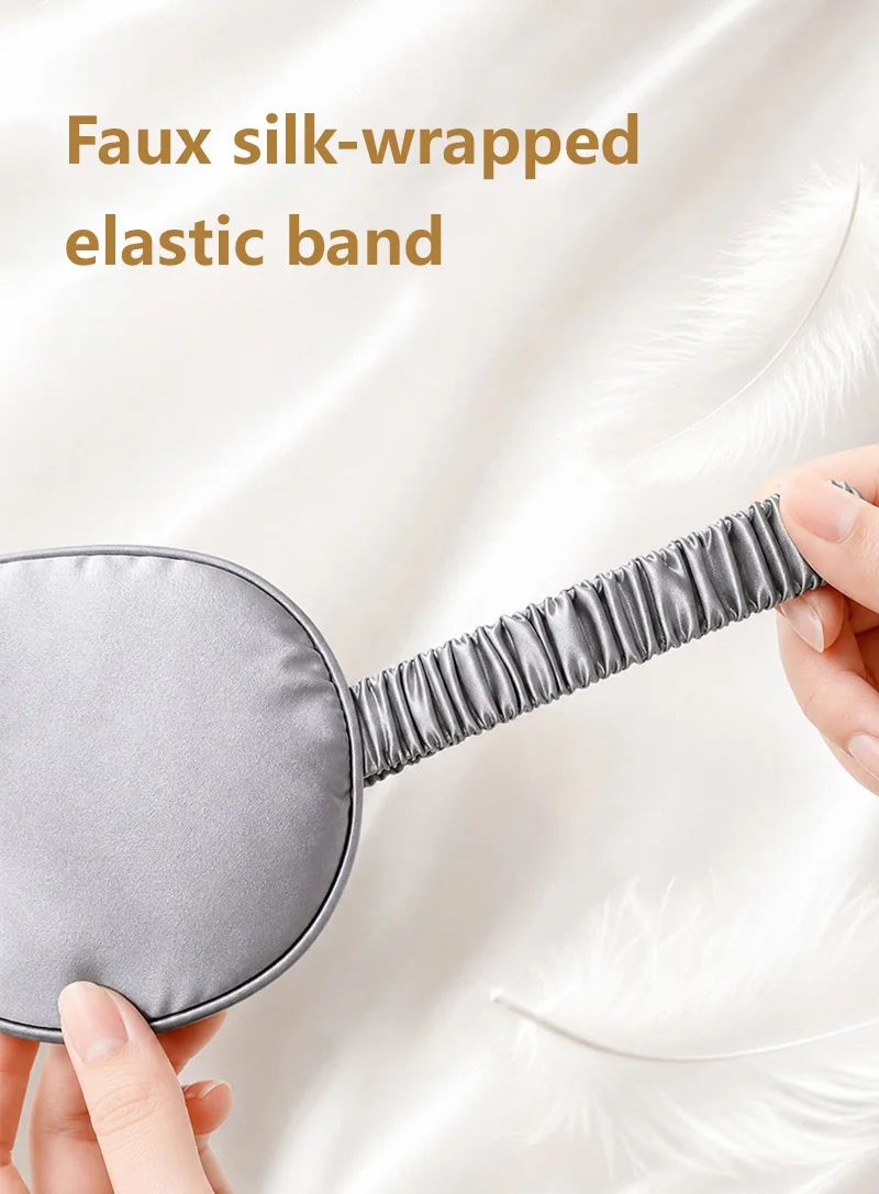 Double-Sided Silk Sleeping Eyeshade Light Blocking Breathable Travel Sleep Eye Mask Shields Protective Safety Goggle Eye Wear view 6