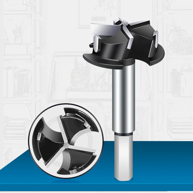 Woodworking Three-Blade Hole Saw Special Hinge Positioning Tool,Specialized for Woodworking Drilling Tools