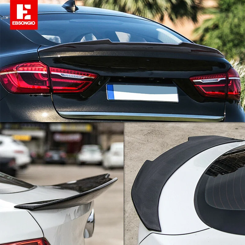 Car Styling For BMW X6 F16 2015-2019 Real Carbon Fiber / FRP Rear Spoiler Trunk Wing for BMW X6 F16 PSM Style Rear Trunk Spoiler