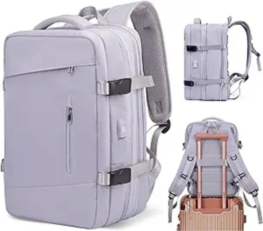 Multifunctional Waterproof Travel USB Charger Luggage Bags Large Capacity Bags Expanding Oxford Backpack for Women Men